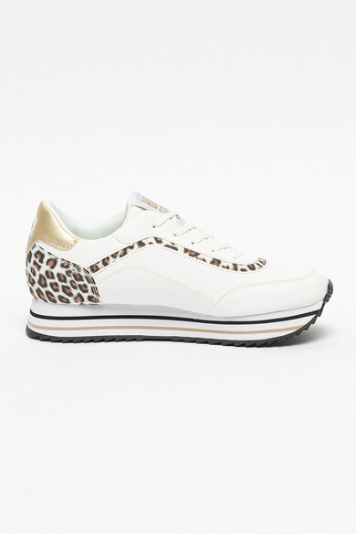 Big Star Pantofi sport flatform de piele ecologica cu garnituri animal print Femei