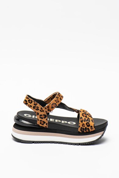 Gioseppo Sandale flatform de piele cu par scurt Topeka Femei