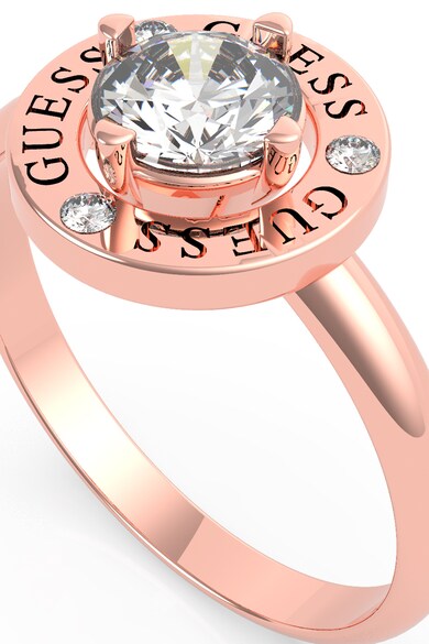 GUESS Inel cu cristale Solitaire Femei