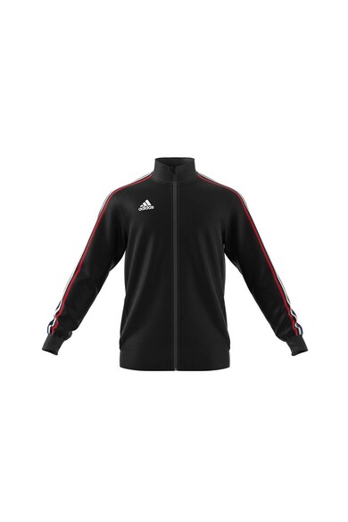 adidas Performance Bluza cu fermoar si benzi contrastante pentru fotbal Tiro Barbati