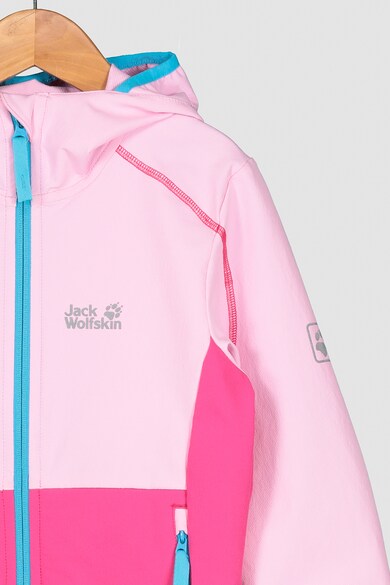 Jack Wolfskin Jacheta cu fermoar si gluga, pentru drumetii Turbulence Fete