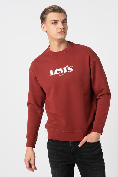 Levi's Bluza sport relaxed fit cu logo si decolteu la baza gatului Barbati