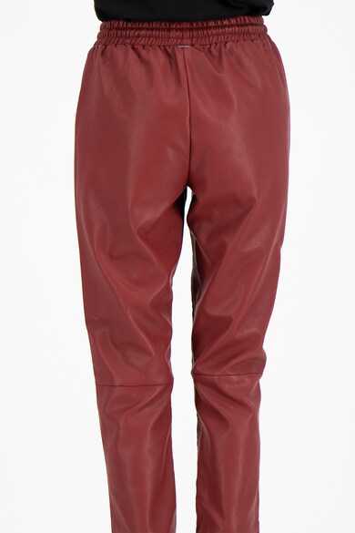 Silvian Heach Collection Pantaloni conici din piele ecologica cu snur de ajustare in talie Femei