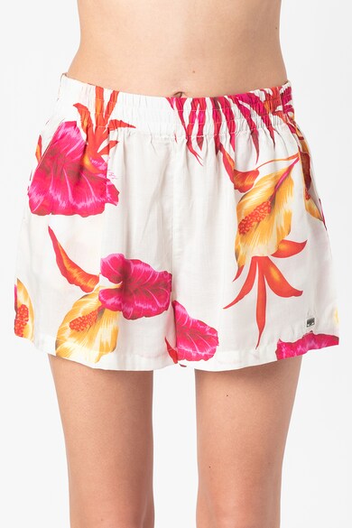 GUESS Pantaloni scurti de plaja, din modal, cu imprimeu tropical Femei