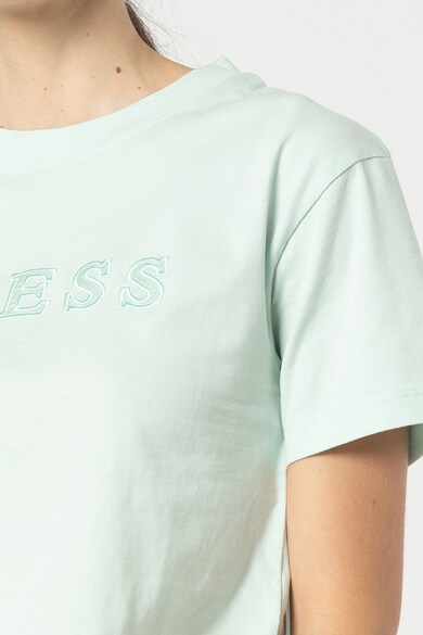 GUESS Tricou crop cu broderie logo pentru fitness Femei