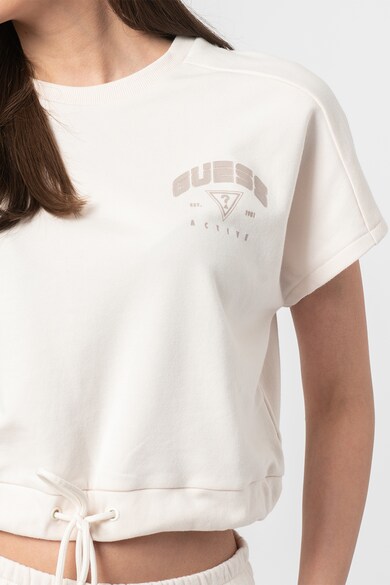 GUESS Bluza sport cu maneci scurte si snur de ajustare Femei