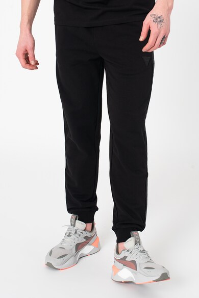 GUESS Pantaloni sport cu segmente laterale cu logo, pentru fitness Barbati