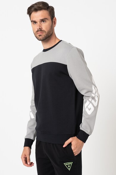 GUESS Bluza sport cu model colorblock si logo pe maneci Barbati