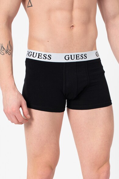 GUESS Set de boxeri cu banda elastica cu logo in talie - 3 perechi Barbati