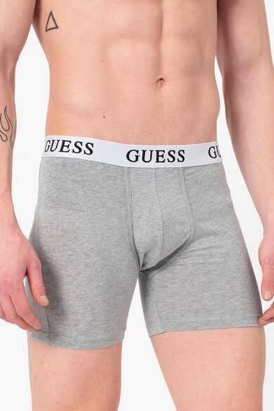 GUESS Set de boxeri cu banda logo in talie- 2 perechi Barbati