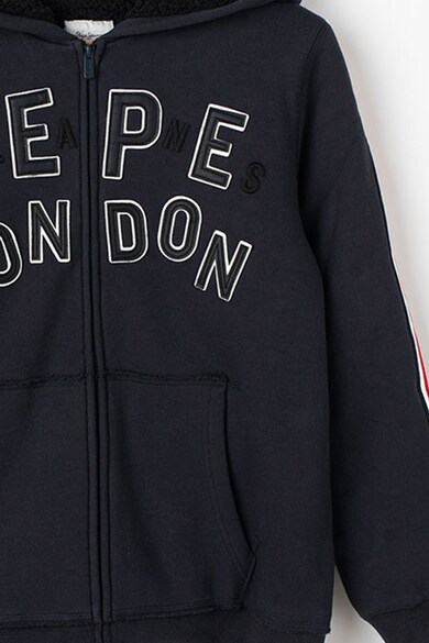 Pepe Jeans London Hanorac cu fermoar si aplicatie logo Lionel Baieti