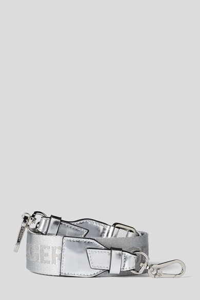 Karl Lagerfeld Bareta de umar cu logo si aspect metalizat Webbing Femei