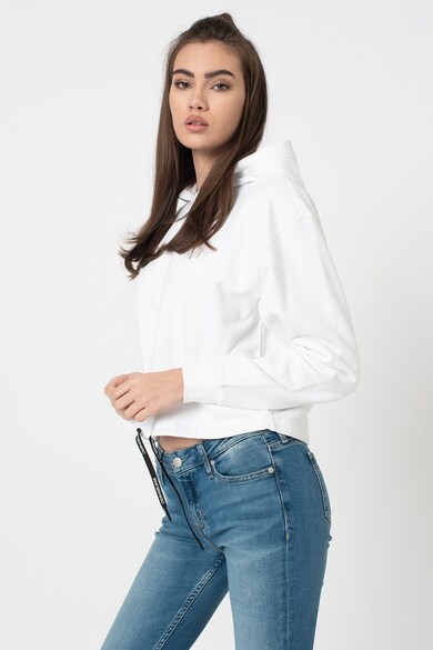 CALVIN KLEIN JEANS Hanorac crop cu snur la terminatie Femei