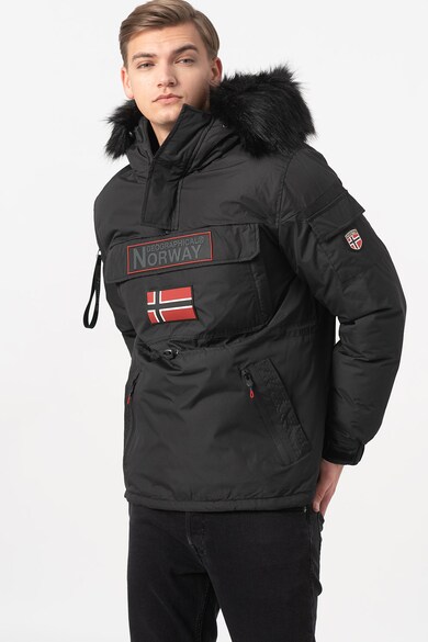 Geographical Norway Jacheta fara inchidere cu gluga si aplicatie logo Bruno Barbati