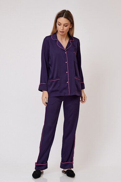 Nighters Pijama cu cusaturi contrastante Femei