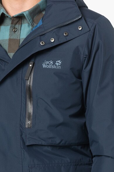 Jack Wolfskin Jacheta impermeabila si rezistenta la vant cu gluga Field Port Barbati