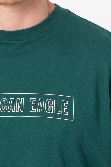 American Eagle Bluza cu decolteu la baza gatului si imprimeu logo Barbati
