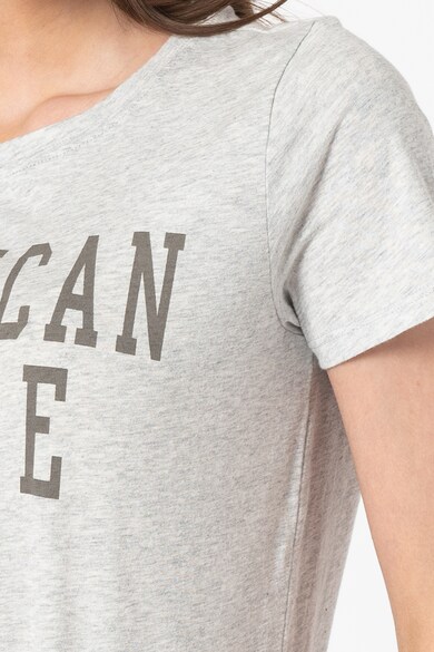 American Eagle Tricou cu decolteu la baza gatului si logo Femei