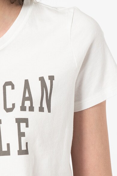 American Eagle Tricou cu decolteu la baza gatului si logo Femei