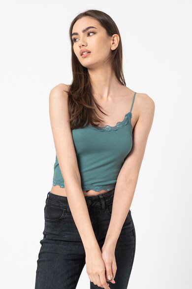 American Eagle Top crop cu garnituri de dantela Femei