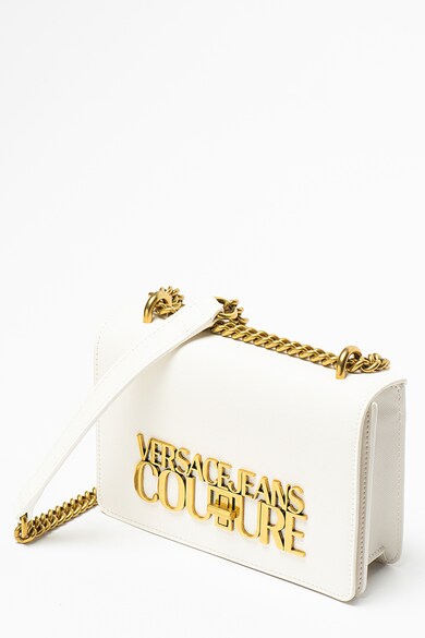 Geanta cu bareta de umar din lant si logo Versace Jeans Couture ...