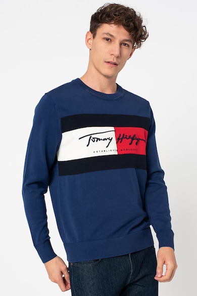 Tommy Hilfiger Bluza sport cu logo brodat Barbati