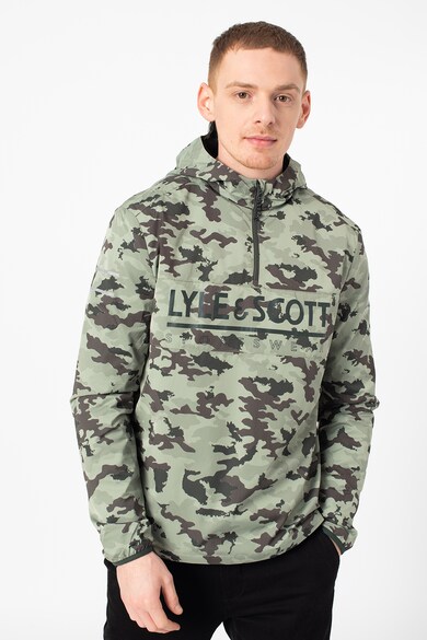 Lyle & Scott Jacheta fara inchidere cu gluga si model camuflaj Barbati