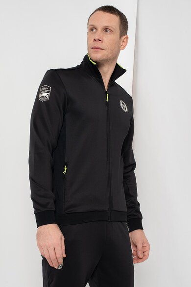 Sergio Tacchini Bluza sport cu fermoar si imprimeu logo New Ionas Barbati