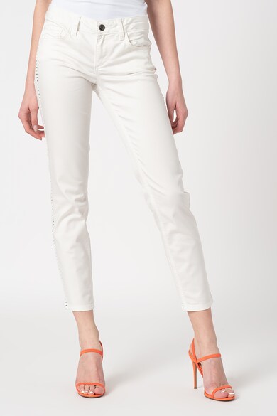 Liu Jo Pantaloni skinny crop cu aplicatii stralucitoare Femei