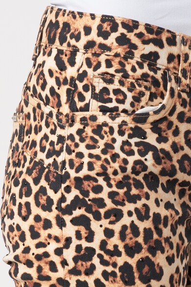 Liu Jo Pantaloni skinny crop cu animal print Femei