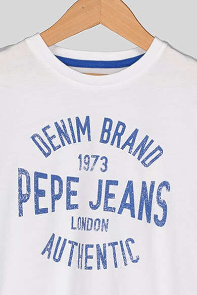 Pepe Jeans London Tricou cu imprimeu logo si decolteu la baza gatului Jack Baieti