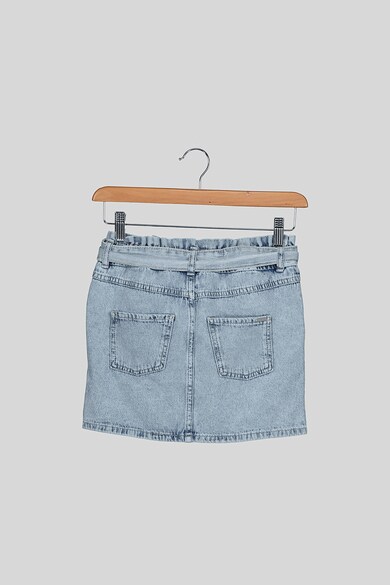 Pepe Jeans London Fusta mini din denim cu brau Carol Fete