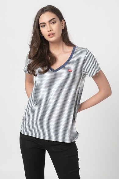 Levi's Tricou cu decolteu in V si detaliu logo Femei