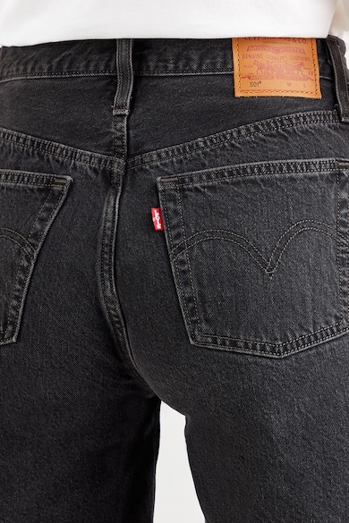 Levi's Blugi scurti cu talie medie si terminatie nefinisata 501® Femei