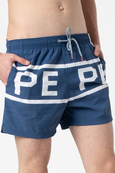 Pepe Jeans London Pantaloni scurti de baie cu imprimeu logo contrastant Soul Barbati