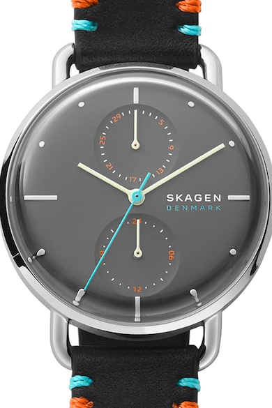 Skagen Ceas cu functii multiple si o curea din piele Barbati