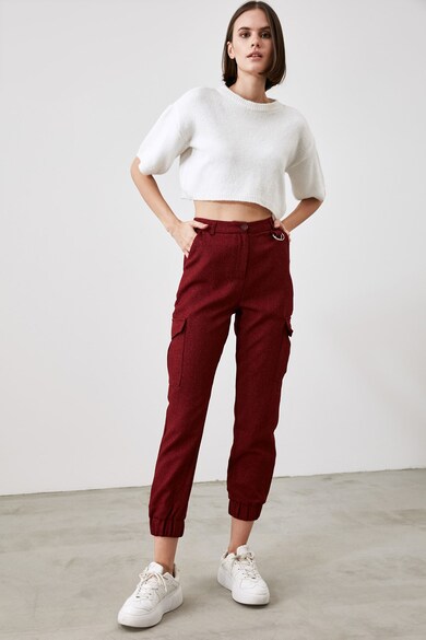 Trendyol Pantaloni crop cu buzunare Femei