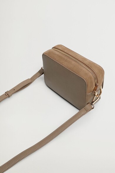 VIOLETA BY MANGO Geanta mica crossbody cu detalii din piele intoarsa Infi Femei