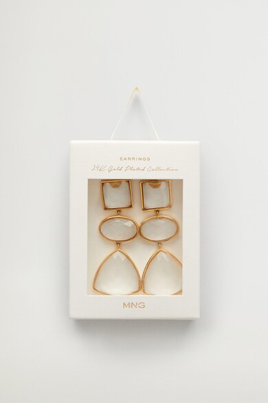 Mango Cercei placati cu aur de 24K si cristale Mode Femei