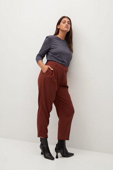 VIOLETA BY MANGO Pantaloni cu croiala ampla si talie inalta Martini Femei