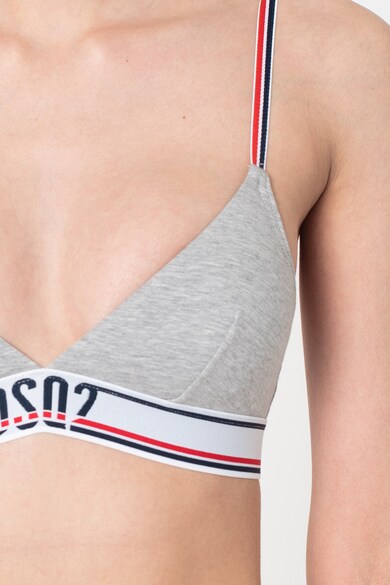 Dsquared2 Sutien cu cupe triunghiulare, din material moale, cu banda cu logo Femei