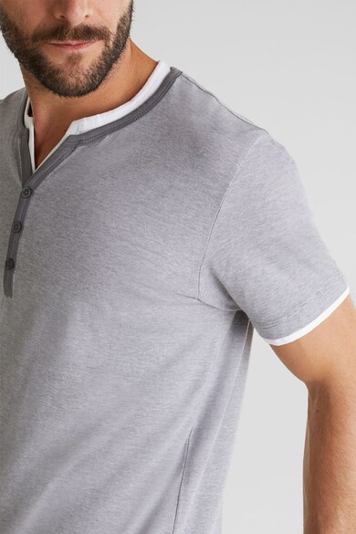 Esprit Tricou slim fit cu decolteu henley Barbati