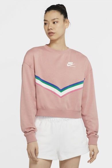 Nike Bluza sport crop cu decolteu la baza gatului Femei