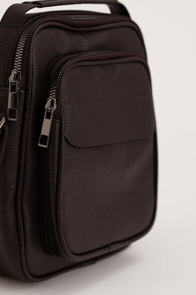 DeFacto Geanta crossbody de piele ecologica cu aspect texturat Barbati