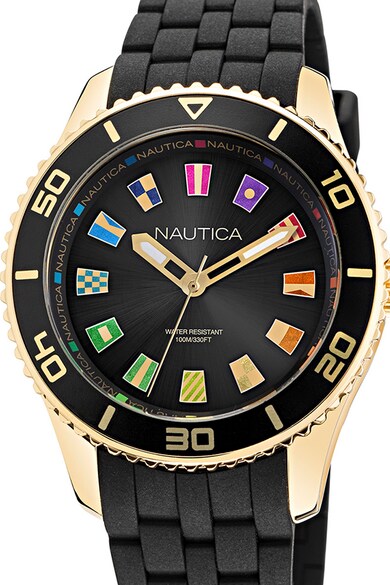 Nautica Ceas de otel inoxidabil cu o curea de silicon Pacific Beach, 36MM Femei