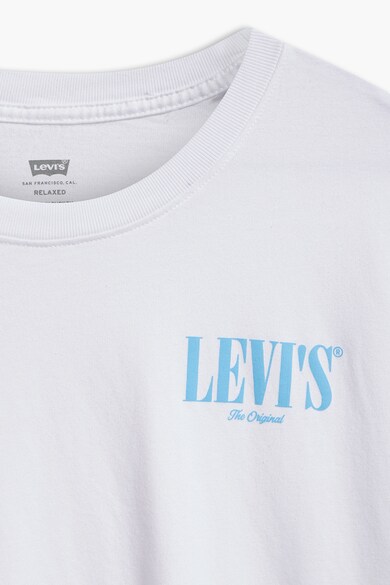 Levi's Tricou de bumbac cu imprimeu logo si decolteu la baza gatului Barbati
