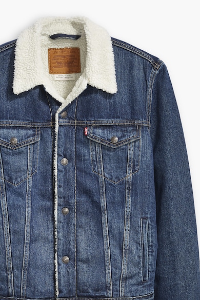 Levi's Jacheta de denim cu blana sherpa si captuseala de blana shearling sintetica Barbati