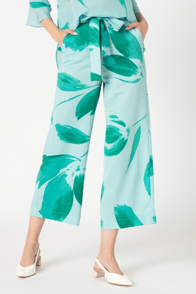 Marella Pantaloni crop cu croiala ampla si imprimeu floral Baia Femei
