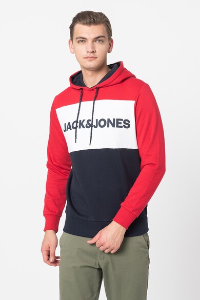 Jack & Jones Худи с дизайн с цветен блок и лого Мъже