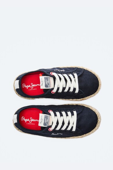 Pepe Jeans London Pantofi sport din material textil cu insertii din iuta Baieti